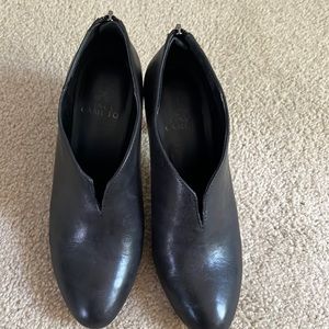 Vince Camuto black leather booties